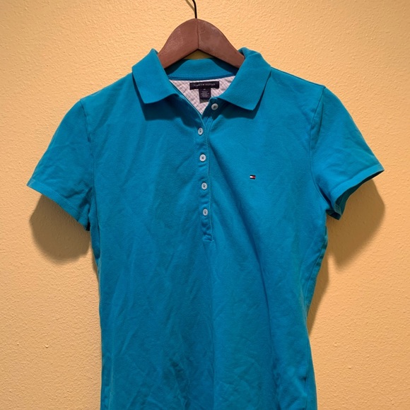 Tommy Hilfiger Turquoise Polo Shirt - Picture 2 of 4